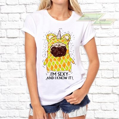 Женская футболка с фото «I m sexy and i know it!» Женская футболка с фото «I m sexy and i know it!»