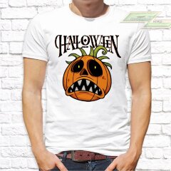 Мужская футболка с фото «Halloween(тыква с зубами)»     