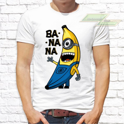 Мужская футболка с фото «BANANA» Мужская футболка с фото «BANANA»