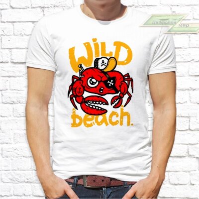 Мужская футболка с фото «Wild beach»  
