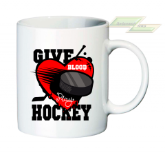 Креативная кружка "Give hockey"  