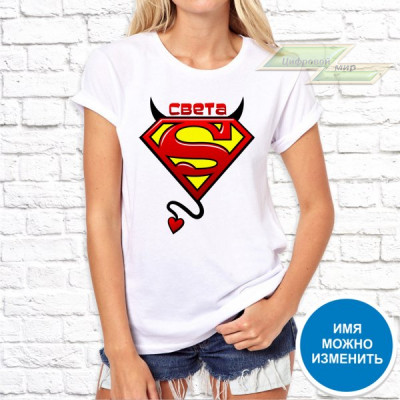 Женская футболка с фото «Света Super»   