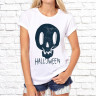 Женская футболка с фото «Halloween(череп)»      