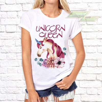 Женская футболка с фото «Unicorn Queen»  