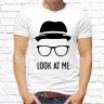 Мужская футболка с фото «LOOK AT ME»      