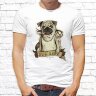 Мужская футболка с фото «Мопс (Pug life)»   