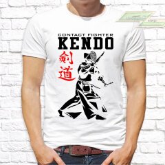 Мужская футболка с фото «Kendo contact fighter»         
