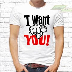 Мужская футболка с фото «I want you!»       