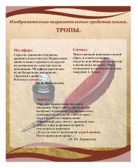 Стенд Оформление кабинета Русского языка "Тропы"            
