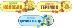 Стенд для детского сада "Таблички"                        