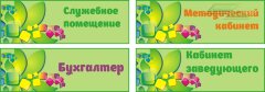 Стенд для детского сада "Таблички (Помещения)"                               