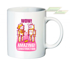 Креативная кружка "WOW AMAZING! CONSTRUCTION!" 