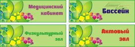 Стенд для детского сада "Таблички (Помещения 1)"                                