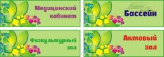 Стенд для детского сада "Таблички (Помещения 1)"                                