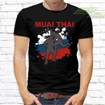 Мужская футболка с фото «MUAI THAI(черная)»    