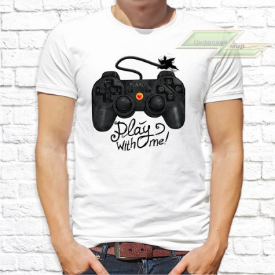 Мужская футболка с фото «Play with me!»    
