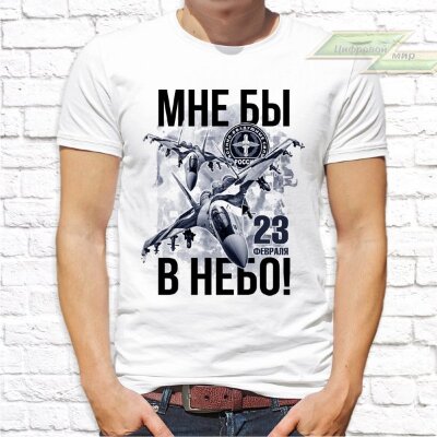 Мужская футболка с фото «Мне бы в небо! »    