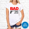 Женская футболка с фото «Bad girl Julia»             