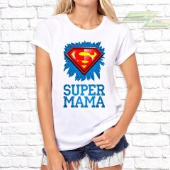 Женская футболка с фото «SUPER МАМА»             
