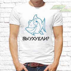 Мужская футболка с фото «Выухуели?»      
