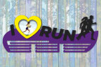 Медальница из фанеры "I love run"