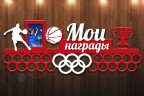 Медальница из фанеры баскетбол "Мои награды"
