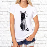 Женская футболка с фото «Cat love»     