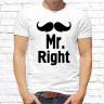 Парные  футболки с фото «Mr. Right Mrs.always Right»   