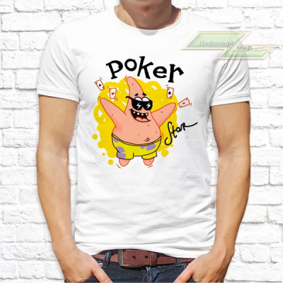 Мужская футболка с фото «Poker star»    