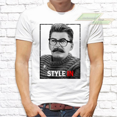 Мужская футболка с фото «STYLE IN»   