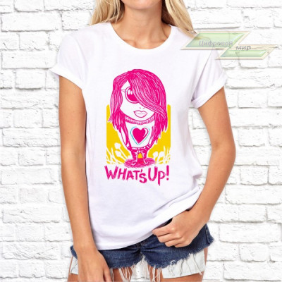 Женская футболка с фото «Whats Up!»     