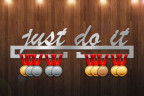 Медальница из фанеры "Just do it"