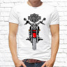 Мужская футболка с фото «Motor Moscow cycles(серый мотоцикл)» Мужская футболка с фото «Motor Moscow cycles(серый мотоцикл)»