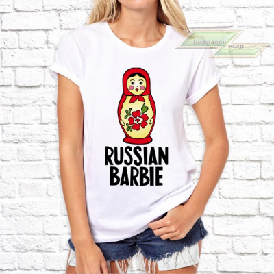 Женская футболка с фото «Russian barbie»      