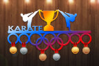 Медальница из фанеры "KARATE"