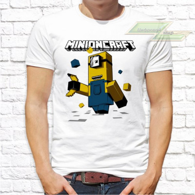 Мужская футболка с фото «Minioncraft»       