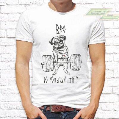 Мужская футболка с фото «Bro do you event lift?»