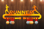 Медальница из фанеры "Runner"