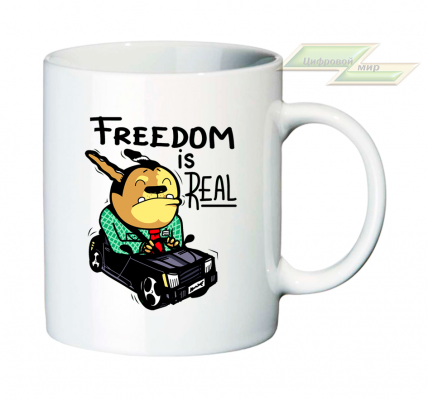 Креативная кружка "Freedom is real"  