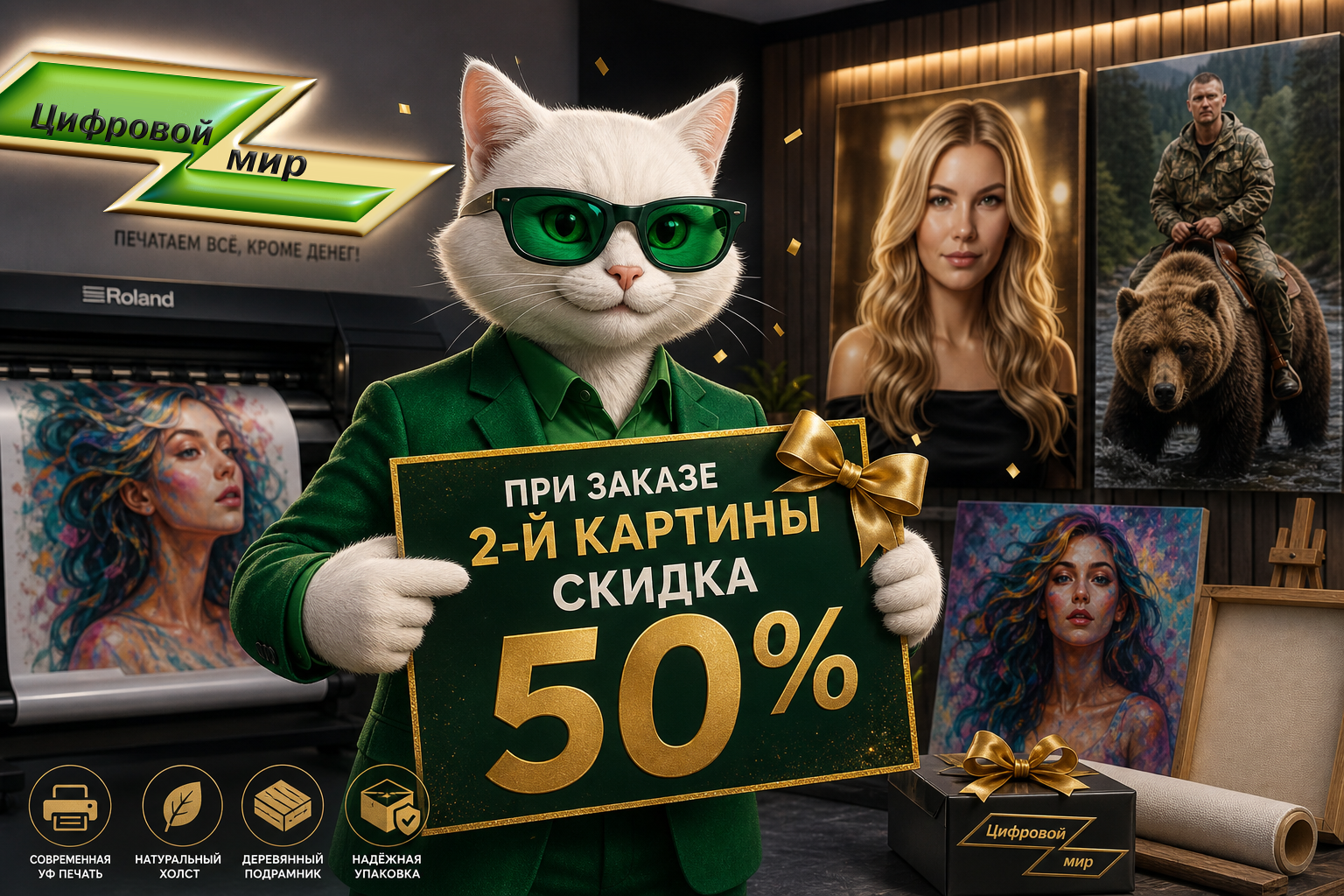 Цифровой кот с плоттером советует выбрать фото для Dream Art